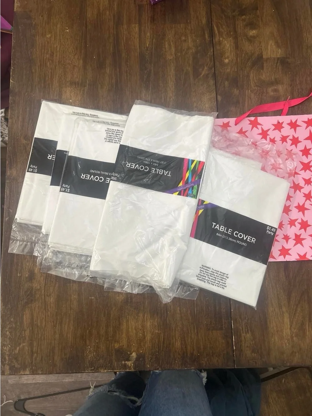White Disposable Table Covers - Pack of 4 (Home Party Supplies)